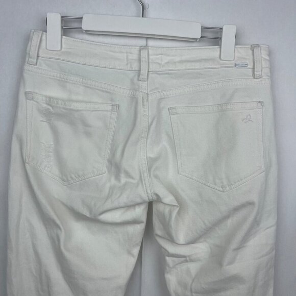 DL 1961 White Riley Cropped Boyfriend Jeans Size 27 - Picture 9 of 14